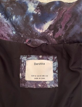 Abrigo plumífero estampado galaxia