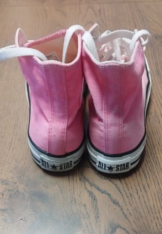 Zapatillas Converse altas rosas