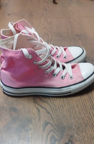 Zapatillas Converse altas rosas