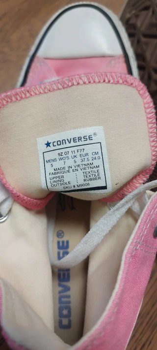 Zapatillas Converse altas rosas