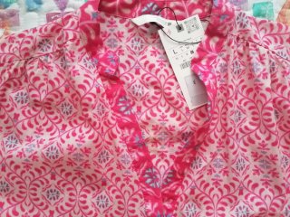 Vestido largo rosa estampado Zara