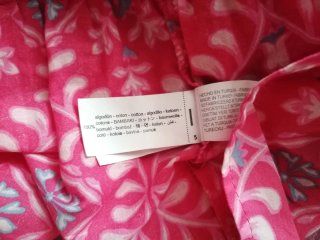 Vestido largo rosa estampado Zara