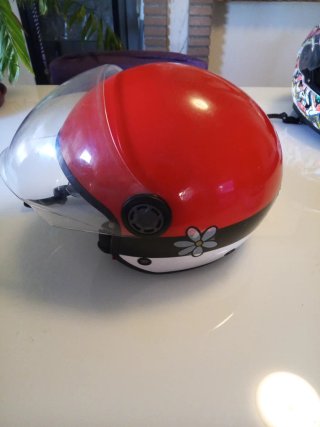 Casco Jet Moto Rojo