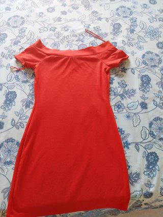 Vestito Zara corto elasticizzato rosso