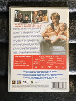 Película DVD Arizona Baby. Nicolas Cage.