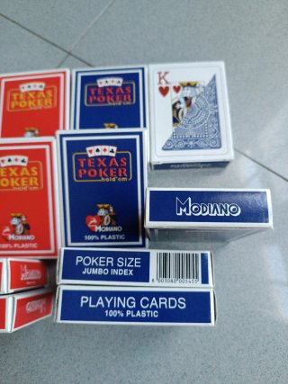 12 mazzi di carte da poker Modiano 100% plastica