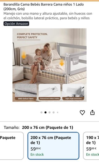 Barrera Cama Infantil ZENHASEE Nueva