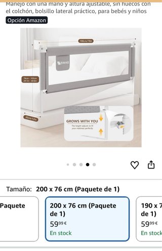 Barrera Cama Infantil ZENHASEE Nueva