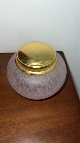 Set Toeletta in Vetro Rosa e Oro / Decorazione
