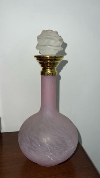 Set Toeletta in Vetro Rosa e Oro / Decorazione