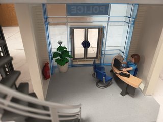 Comisaría de Policía con Helicóptero de playmobile