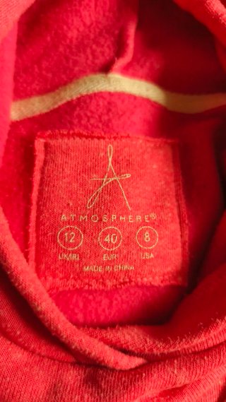 Sudadera con capucha rosa