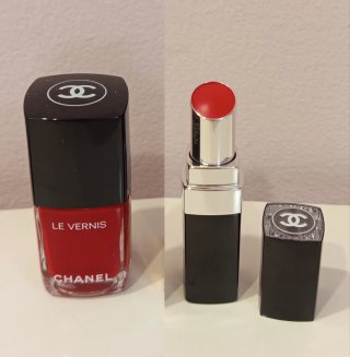 Lote Chanel: Esmalte y Barra Labios Rojo