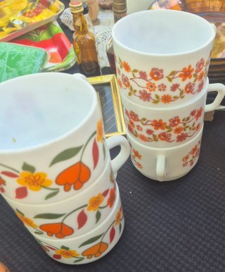Tazas vintage florales (Set de 4)