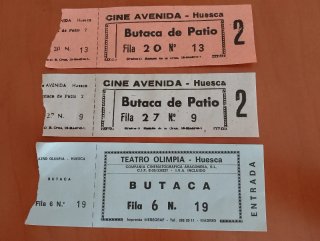 3 Entradas antiguas cine y teatro