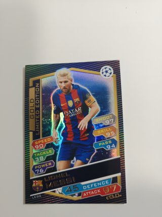 Cromo de Messi Match Attax FC Barcelona