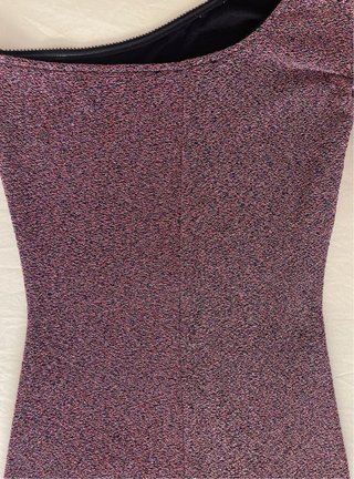 VESTIDO LUREX MORADO MANGO MUJER
