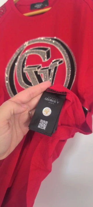 Camiseta GEORGE V PARIS Roja Talla XL hombre