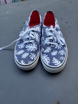 Vans Scarpe Azzurre con Motivo Floreale