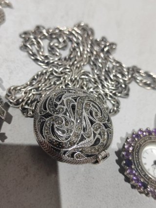 Lote 5 orologi in argento 925 da donna, accetto offerte