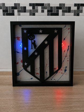 Cuadro Atlético de Madrid con Luces LED