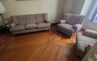 Sofá 3 plazas y 2 sillones de tela comodos