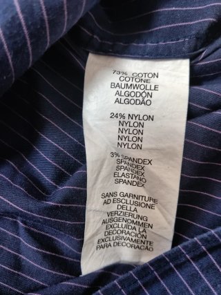 Camisa Calvin Klein Rayas Azul Talla XL
