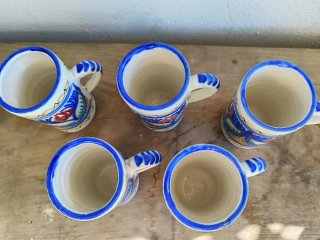 Lote 5 Jarritas Ceramica Vintage Talavera