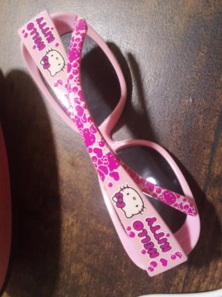 Gafas de sol niña rosas con funda