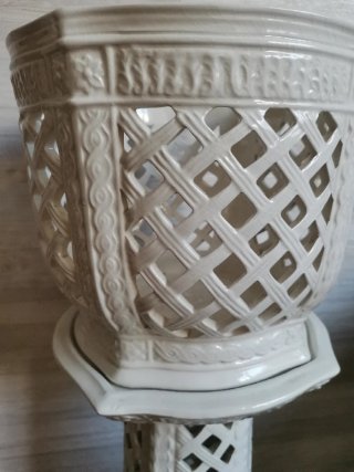 Pedestal Cerámica Blanco Antiguo