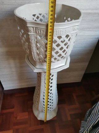 Pedestal Cerámica Blanco Antiguo