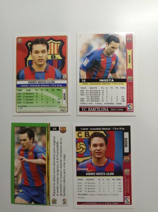 Cromos Fútbol Iniesta F.C. Barcelona
