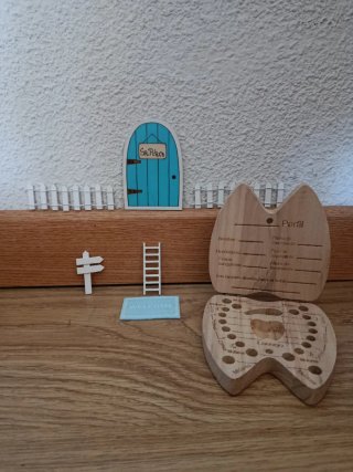 Casita Ratoncito Pérez y cajita para los dientes