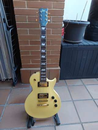 ESP LTD EC-256 Vintage Gold Satin Guitarra