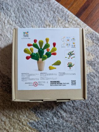 Juego de equilibrio cactus de madera