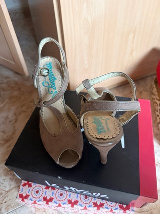 Zapatos Mustang Tacon Azul