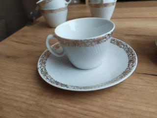 Juego de café de porcelana santa clara