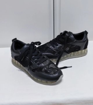 Sneakers donna pizzo nere misura 37