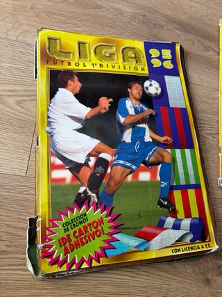 Lote Álbumes Cromos Liga Fútbol del Año 95 al 99