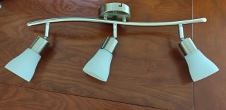 Lámpara de techo 3 focos plateada