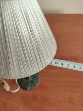 Lamparilla de mesa vintage tela y metal