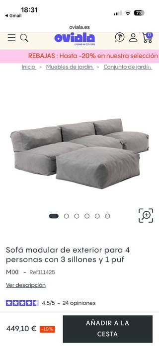 Sofá de jardín
