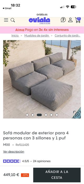 Sofá de jardín