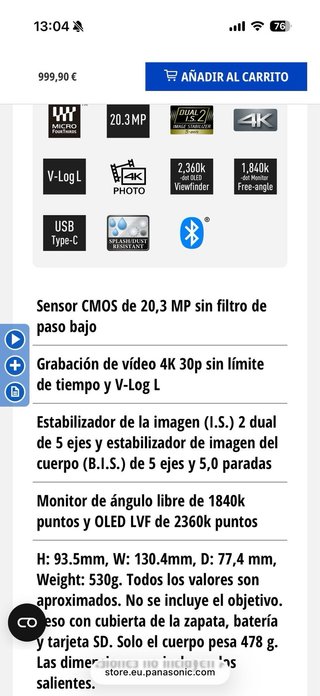 Panasonic Lumix G9 - Como nueva