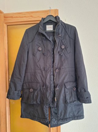 Parka Negra Springfield Talla M