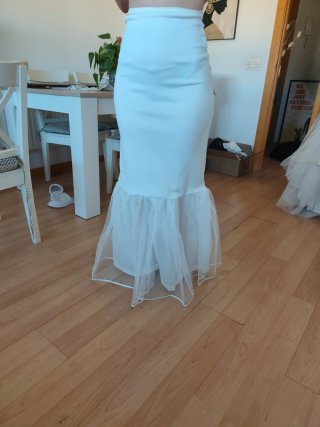 Cancán de novia blanco