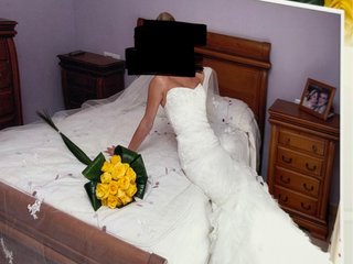 Conjunto de vestido de nocia + velo largo de bodas