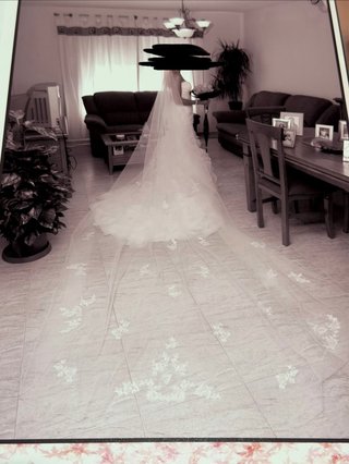 Conjunto de vestido de nocia + velo largo de bodas