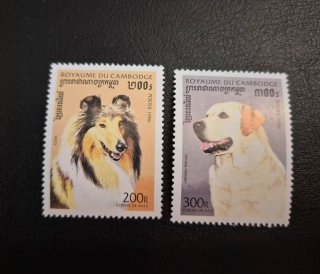 Francobolli della Cambogia, animali e sport