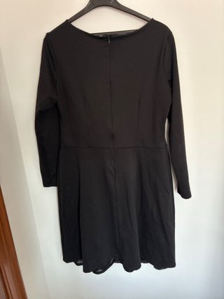 Vestido negro y blanco con estampado